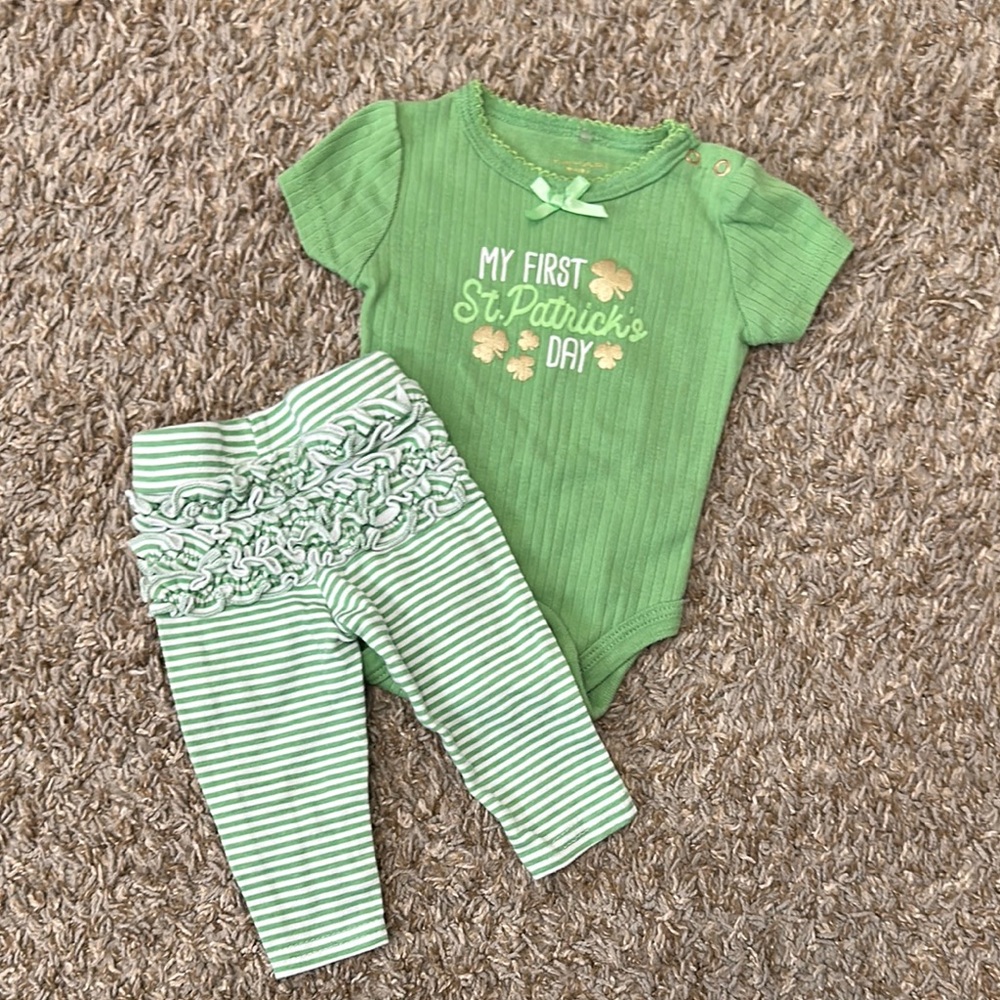 Green St. Patrick's Day Baby Outfit